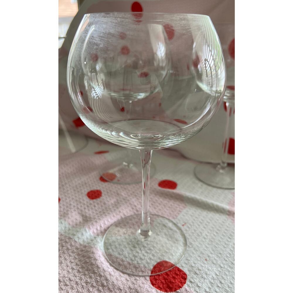 Three (3) Crystal Balloon Wine Glasses EUC